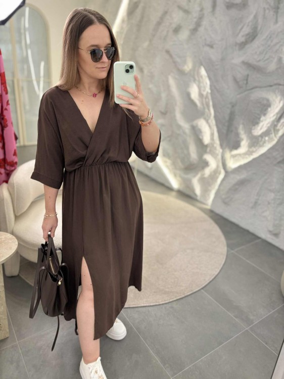sukienka na lato, sukienka ciążowa, sukienka plus size, sukienka wiskozowa czekoladowa, sukienka wiskozowa, lekka sukienka na lato, przewiewna sukienka, zwiewna sukienka, wiskozowa sukienka czekoladowa, czekoladowa sukienka na lato