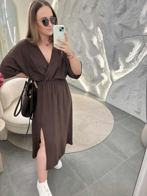 sukienka na lato, sukienka ciążowa, sukienka plus size, sukienka wiskozowa czekoladowa, sukienka wiskozowa, lekka sukienka na lato, przewiewna sukienka, zwiewna sukienka, wiskozowa sukienka czekoladowa, czekoladowa sukienka na lato