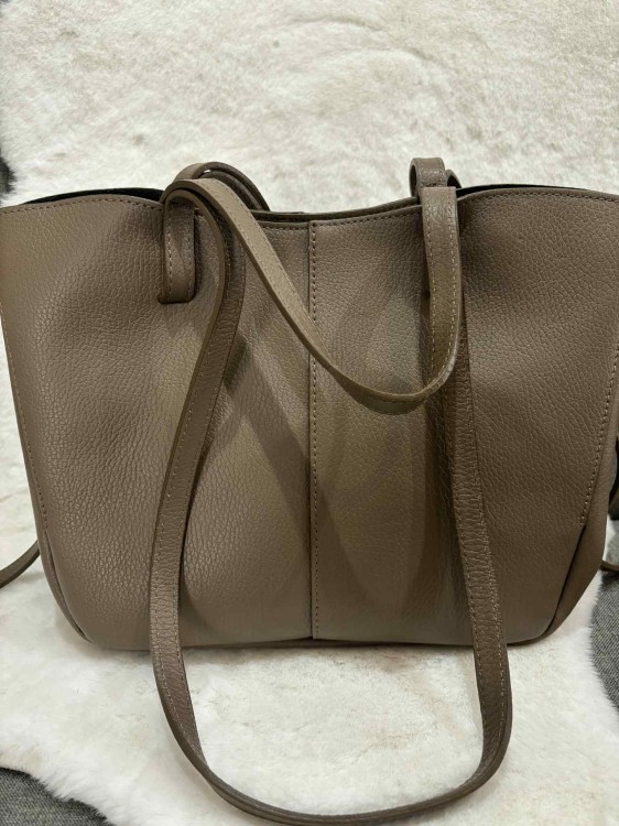torebka shopper, shopperka, torebka skórzana taupe, torebka skóra naturalna taupe, torebka shopperka, torebka na co dzień