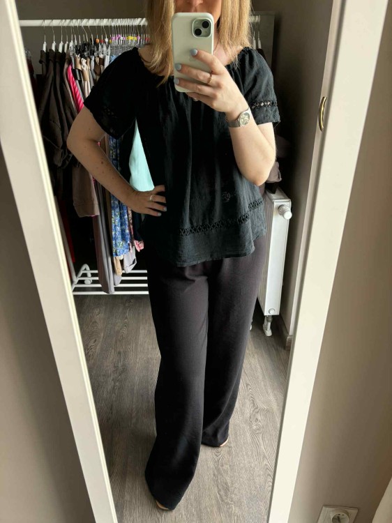 spodnie damskie wiskozowe, spodnie na lato, spodnie wiskozowe, luźne spodnie damskie, spodnie damskie czarne