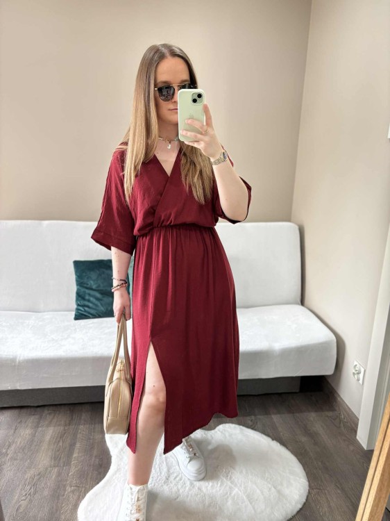 sukienka na lato, sukienka ciążowa, sukienka plus size, sukienka wiskozowa bordowa, sukienka wiskozowa, lekka sukienka na lato, przewiewna sukienka, zwiewna sukienka, wiskozowa sukienka bordowa, bordowa sukienka na lato