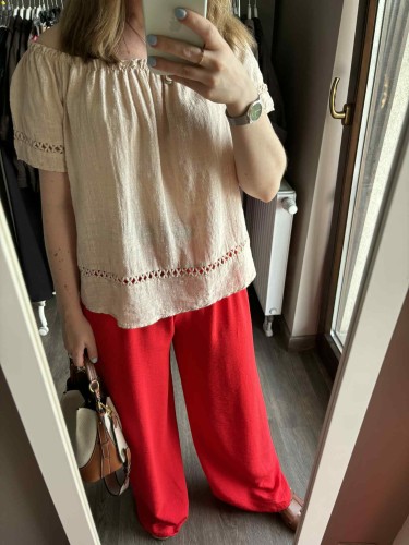 bluzka hiszpanka beżowa, bluzka hiszpanka bawełniana, bluzka boho na lato, bluzka damska hiszpanka, letnia bluzka z odkrytymi ramionami, bawełniana bluzka damska