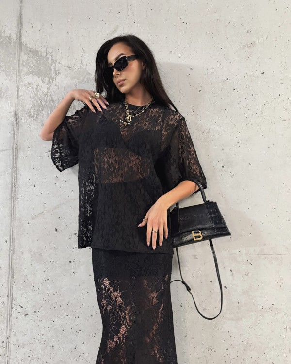 spódnica koronkowa, spódnica czarna, spódnica koronka, la milla, lamilla, spódnica na wyjście, spódnica  maxi