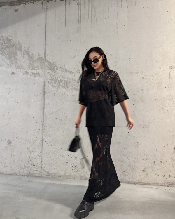 spódnica koronkowa, spódnica czarna, spódnica koronka, la milla, lamilla, spódnica na wyjście, spódnica  maxi