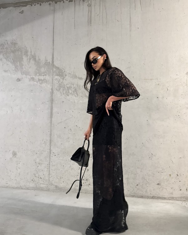 spódnica koronkowa, spódnica czarna, spódnica koronka, la milla, lamilla, spódnica na wyjście, spódnica  maxi