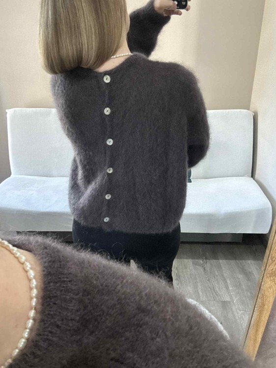 kardigan moherowy damski, kardigan kid moher, kardigan moherowy czekoladowy, luźny kardigan na jesień do jeansów, elegancki kardigan kid moher, puszysty kardigan moherowy, kardigan premium z moheru, kardigan zapinany na guziki, elegancki sweter moherowy