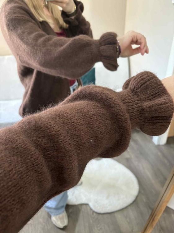 kardigan baby alpaka, kardigan baby alpaca, kardigan z alpaki, kardigan na jesień do jeansów,  kardigan baby alpaka czekoladowy, luźny kardigan na jesień