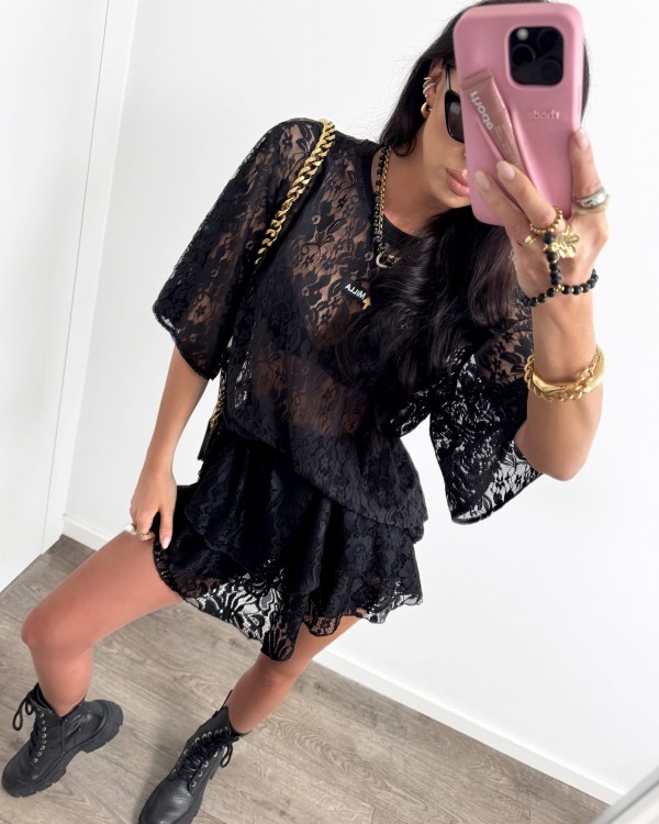 spódnico spodenki koronkowe la milla, spodenki koronkowe la milla, la milla spodenki koronkowe, czarne spodenki koronkowe la milla, spodenki koronkowe la milla