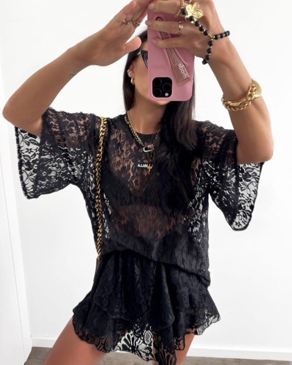 spódnico spodenki koronkowe la milla, spodenki koronkowe la milla, la milla spodenki koronkowe, czarne spodenki koronkowe la milla, spodenki koronkowe la milla