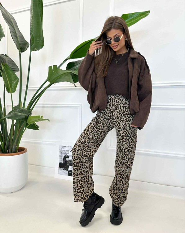 jeansy na jesień, jeansy w panterkę, jeansy panterka, jeansy pantera, jeansy z wysokim stanem pantera, jeansy high waist pantera