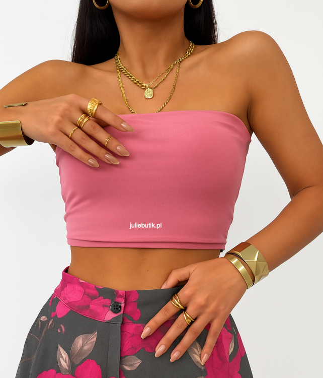 top różowy la milla, opaska na biust różowa la milla, top bandeau la milla