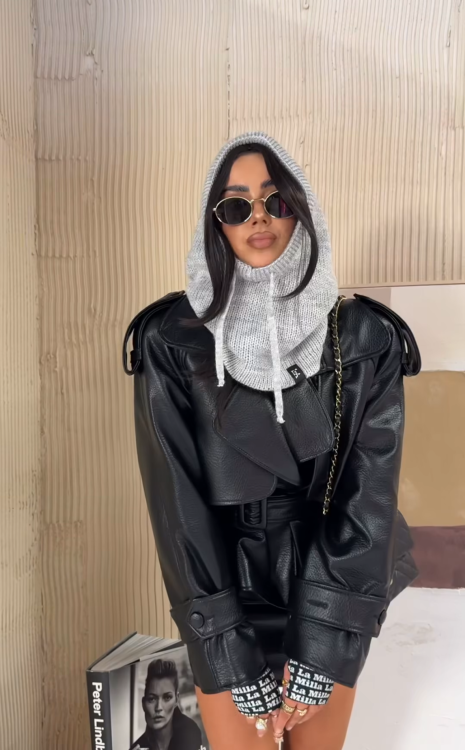 la milla balaclava szara, la milla kapturek szary, la milla szara komin, szara balaklawa la milla, balaclava szara na zimę