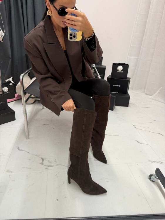 la milla kozaki zamszowe, la milla kozaki brązowe, la milla kozaki, la milla kozaki zamszowe na jesień, zamszowe kozaki la milla, la milla buty, la milla obuwie, kozaki skórzane la milla, la milla buty skóra naturalna, la milla kozaki na szpilce