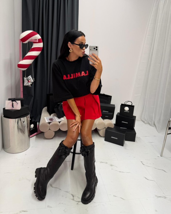 buty trapery damskie la milla, ciężkie buty la milla, buty la milla, buty z różą la milla, buty skórzane la milla, czarne workery la milla, czarne trapery, buty na grubej podeszwie, buty damskie na jesień, skórzane buty damskie, kozaki z różą la milla