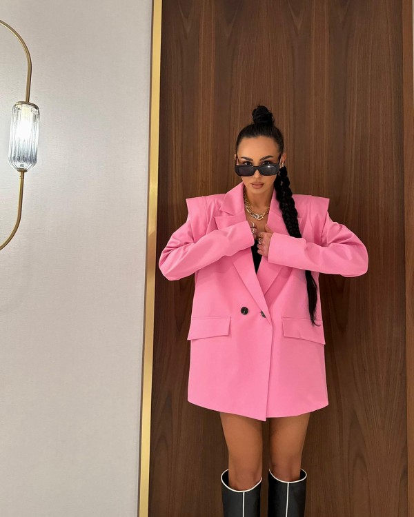 marynarka la milla, la milla, marynarka wigilia, marynarka damska różowa, marynarka damska la milla, różowa marynarka, elegancka marynarka damska, polska produkcja