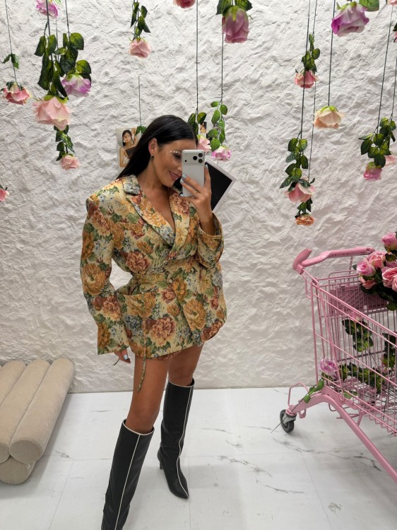 marynarka la milla, marynarka żakardowa, marynarka Rosalie, marynarka Rozalia la milla, marynarka Rosalie la milla, marynarka w kwiaty la milla, marynarka żakardowa la milla