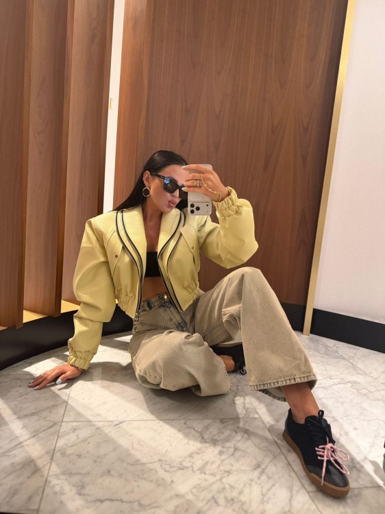 la milka kurtka skórzana limonkowa, la milla kurtka skóra limonka, la milla kurtka ramoneska, la milla ramoneska skórzana, la milla skórzana kurtka na wiosnę, la milla krótka ramoneska