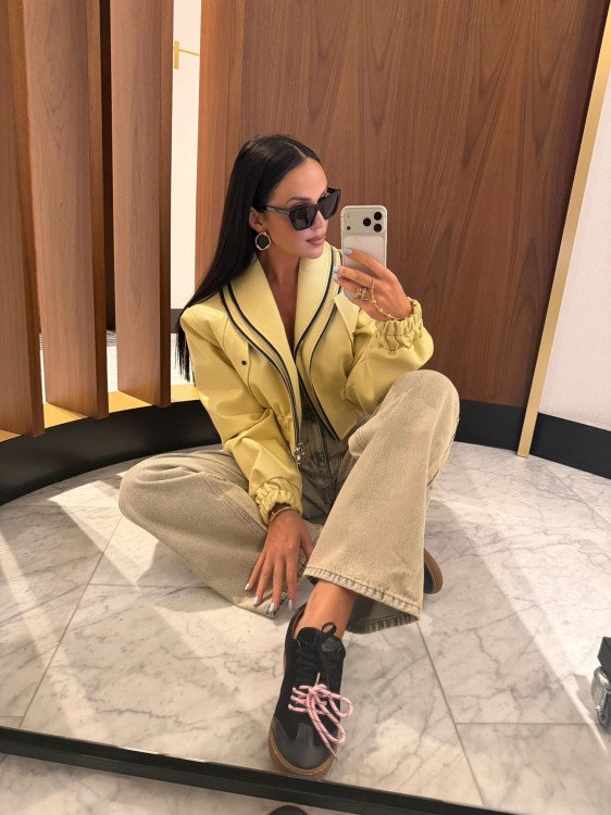 la milka kurtka skórzana limonkowa, la milla kurtka skóra limonka, la milla kurtka ramoneska, la milla ramoneska skórzana, la milla skórzana kurtka na wiosnę, la milla krótka ramoneska