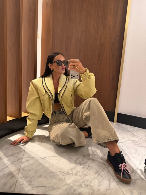 la milka kurtka skórzana limonkowa, la milla kurtka skóra limonka, la milla kurtka ramoneska, la milla ramoneska skórzana, la milla skórzana kurtka na wiosnę, la milla krótka ramoneska