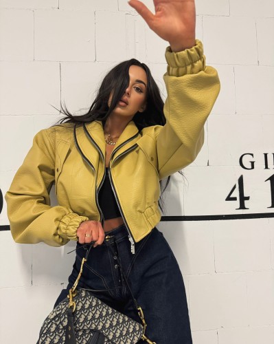 la milka kurtka skórzana musztardowa, la milla kurtka skóra musztardowa, la milla kurtka ramoneska, la milla ramoneska skórzana, la milla skórzana kurtka na wiosnę, la milla krótka ramoneska