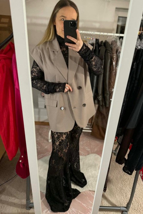 kamizelka la milla, beżowa kamizelka la milla, kamizelka beżowa la milla, dłuższa kamizelka beżowa, wiosenne stylizacje, kamizelka beżowa do jeansów, kamizelka beżowa do spodenek, la milla kamizelka oversize, la milla kamizelka garnitur